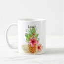 Search for gold and coral mugs Pineapple