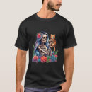 Search for cat skeleton halloween tshirts Kitten