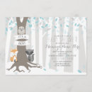 Search for woodland creatures baby shower invitations Fox