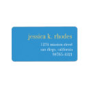 Search for sky blue return address labels Stylish