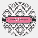 Search for pink and black graduation stickers White