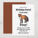Search for foxy birthday invitations Woodland
