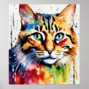 Search for cat silhouette posters Watercolor