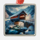 Search for covered bridge christmas tree decorations Snow