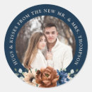 Search for round photo wedding stickers Unique