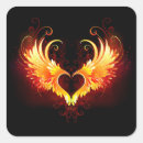 Search for wings square stickers Heart