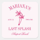 Search for hot pink bachelorette party stickers Beach