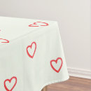 Search for love heart tablecloths Pattern of hearts