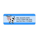 Search for cow return address labels Blue