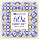 Search for mediterranean coasters Blue and white