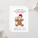 Search for funny gingerbread christmas cards Santa