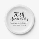 Search for 70th wedding anniversary paper plates Seventieth