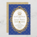 Search for little prince 1st birthday invitations Royal blue