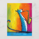 Search for blue cat postcards Music