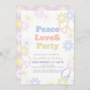 Search for peace love birthday invitations Pink