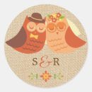 Search for owl wedding stickers Vintage