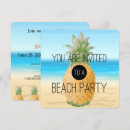 Search for pineapple party invitations Blue