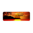 Search for orange sunset return address labels Tropical