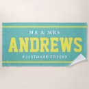 Search for just married beach towels Mr and mrs