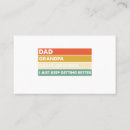 Search for father business cards Grandpa
