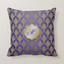 Search for royal blue and gold cushions Damask