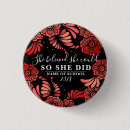 Search for red floral pattern badges Girly