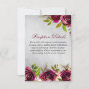 Search for burgundy wedding reception invitations Details