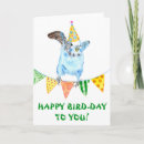 Search for budgie birthday cards Watercolor