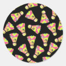Search for shuttlecock stickers Badminton player