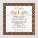 Search for boy and girl twin christening invitations Cute