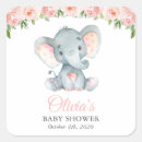 Search for pink elephant baby shower stickers Safari animals