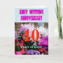 Search for ruby wedding anniversary cards Forty