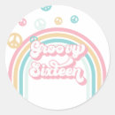 Search for groovy peace sign stickers Rainbow
