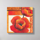 Search for orange poppy canvas prints Floral