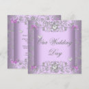 Search for lilac and silver wedding invitations Elegant
