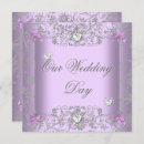 Search for lilac and silver wedding invitations Elegant