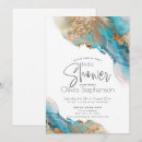 Search for teal and gold bridal shower invitations Blue