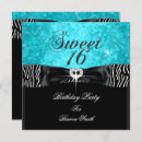 Search for turquoise sweet 16 invitations Girls 16th birthday