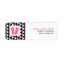 Search for houndstooth return address labels Pink