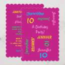 Search for 10 year old party invitations Girl