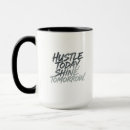 Search for hustling mugs Typography
