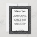 Search for grey damask thank you cards Gothic