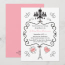Search for parisian bridal shower invitations Pink