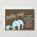 Search for blue elephant birthday invitations Jungle