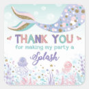 Search for pool party thank you stickers Under the sea party