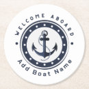 Search for navy coasters Welcome aboard