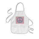 Search for peace sign aprons Pink