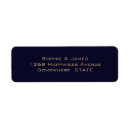 Search for navy blue return address stickers Gold
