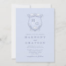 Search for monogram crest wedding invitations Classic
