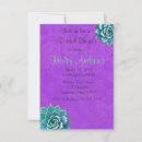 Search for succulent bridal shower invitations Teal